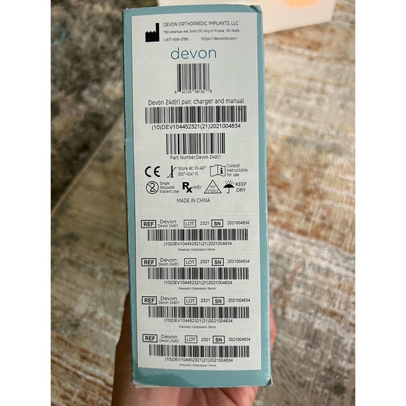 Devon 24D DVT Portable Compression Device Bloodclot Prevention *NEW* - Picture 9 of 12